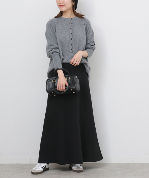 JOURNAL STANDARD relume（ジャーナルスタンダード　レリューム）の「《追加 / 新色》CTダンボールフレアスカート（スカート・レディース・ブラウン/ブラック/グレー・FREE）」の5枚目の写真