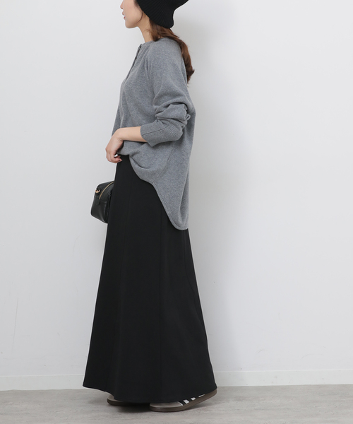 JOURNAL STANDARD relume（ジャーナルスタンダード　レリューム）の「《追加 / 新色》CTダンボールフレアスカート（スカート・レディース・ブラウン/ブラック/グレー・FREE）」の6枚目の写真