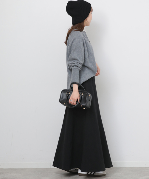 JOURNAL STANDARD relume（ジャーナルスタンダード　レリューム）の「《追加 / 新色》CTダンボールフレアスカート（スカート・レディース・ブラウン/ブラック/グレー・FREE）」の7枚目の写真