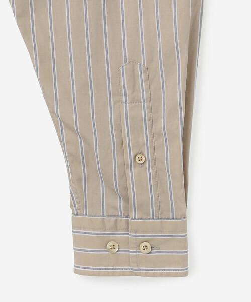 GYMPHLEX（ジムフレックス）の「Gymphlex | コットンストライプ ショートボタンダウン長袖シャツ WOMEN（シャツ/ブラウス・レディース・ベージュ系その他・12）」の6枚目の写真