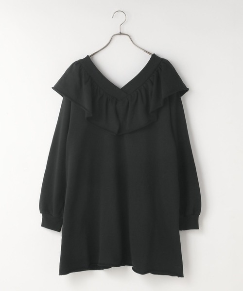 LOWRYS FARM（ローリーズファーム）の「ウラケフリルミニワンピース  589580（ワンピース・レディース・ブラウン/ライトグレー/ブラック/ピンク・FREE）」の5枚目の写真