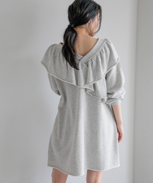 LOWRYS FARM（ローリーズファーム）の「ウラケフリルミニワンピース  589580（ワンピース・レディース・ブラウン/ライトグレー/ブラック/ピンク・FREE）」の21枚目の写真