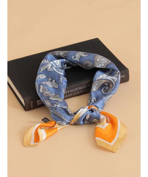 ehka sopo(エヘカソポ)の「ペイズリー柄スカーフ(ストール/ショール・レディース・ブルー・F)」の4枚目の写真