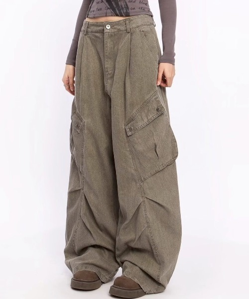 almo(アルモ)の「【LAMPOON】ピグメントダイカーゴパンツ(カーゴパンツ・レディース・カーキ/グレー・SMALL/MEDIUM/LARGE)」の7枚目の写真