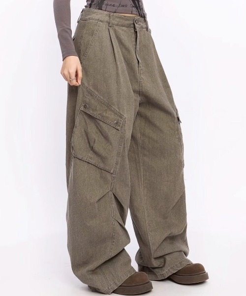 almo(アルモ)の「【LAMPOON】ピグメントダイカーゴパンツ(カーゴパンツ・レディース・カーキ/グレー・SMALL/MEDIUM/LARGE)」の8枚目の写真