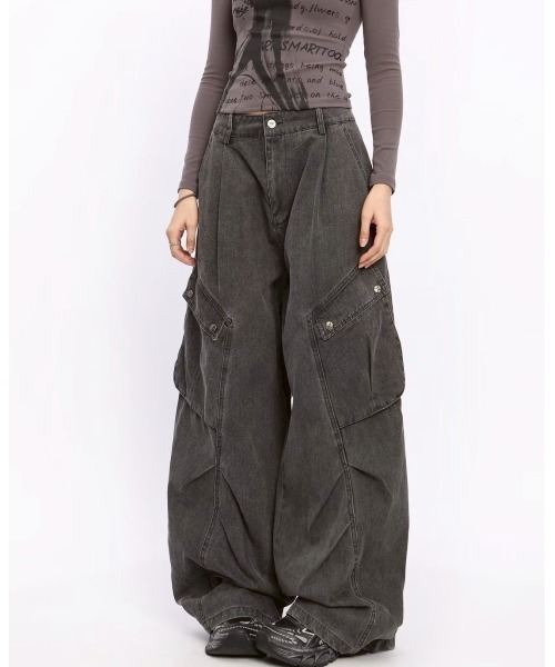 almo(アルモ)の「【LAMPOON】ピグメントダイカーゴパンツ(カーゴパンツ・レディース・カーキ/グレー・SMALL/MEDIUM/LARGE)」の10枚目の写真