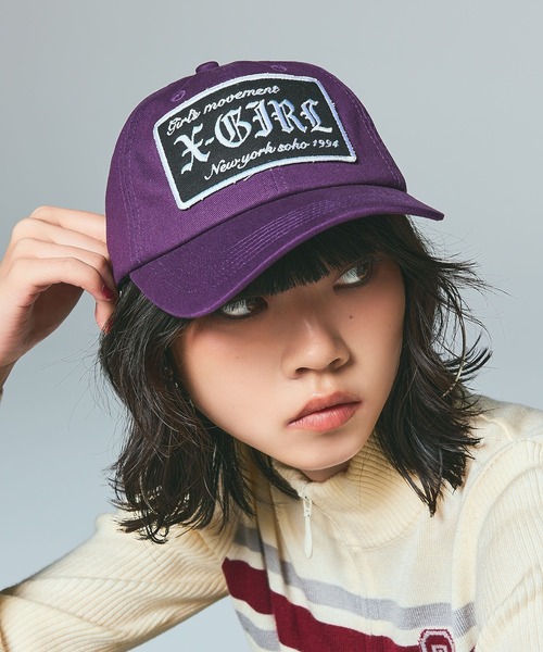 セール】LOGO PATCH 6PANEL CAP（キャップ）｜X-girl（エックスガール