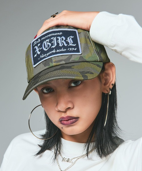 セール】LOGO PATCH 6PANEL CAP（キャップ）｜X-girl（エックスガール