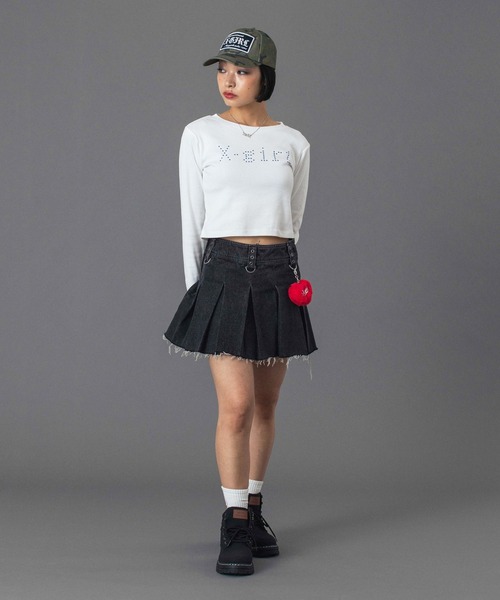 X-girl(エックスガール)の「LOGO PATCH 6PANEL CAP(キャップ・レディース・ブラック/カモフラージュ/パープル・ONE SIZE)」の14枚目の写真