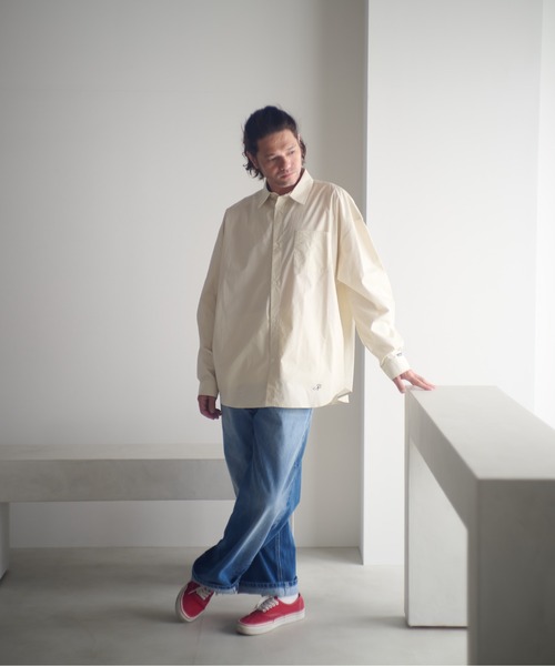 ADAM PATEK（アダムパテック）の「ADAMPATEK/James Fabric typewriter shirt/ジェームスファブリック刺繍入りタイプライターシャツ（シャツ/ブラウス・メンズ・ブラック/ホワイト/ベージュ・1/2）」の18枚目の写真