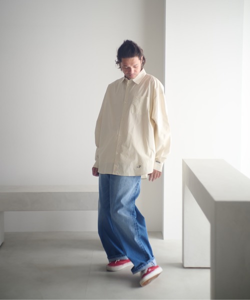 ADAM PATEK（アダムパテック）の「ADAMPATEK/James Fabric typewriter shirt/ジェームスファブリック刺繍入りタイプライターシャツ（シャツ/ブラウス・メンズ・ブラック/ホワイト/ベージュ・1/2）」の20枚目の写真