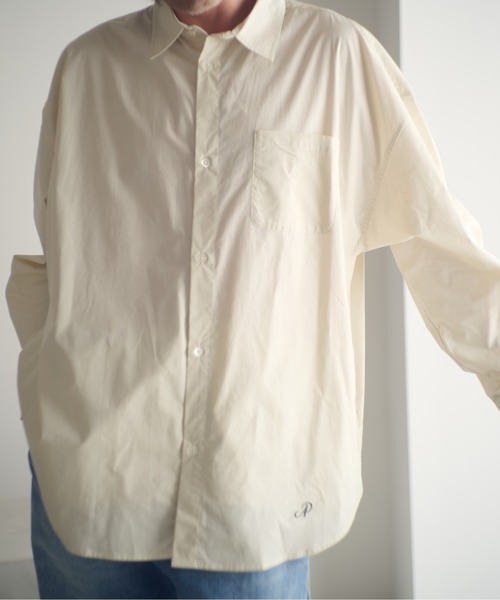 ADAM PATEK（アダムパテック）の「ADAMPATEK/James Fabric typewriter shirt/ジェームスファブリック刺繍入りタイプライターシャツ（シャツ/ブラウス・メンズ・ブラック/ホワイト/ベージュ・1/2）」の16枚目の写真