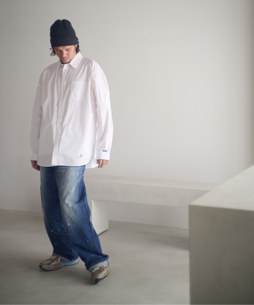 ADAM PATEK（アダムパテック）の「ADAMPATEK/James Fabric typewriter shirt/ジェームスファブリック刺繍入りタイプライターシャツ（シャツ/ブラウス・メンズ・ブラック/ホワイト/ベージュ・1/2）」の6枚目の写真