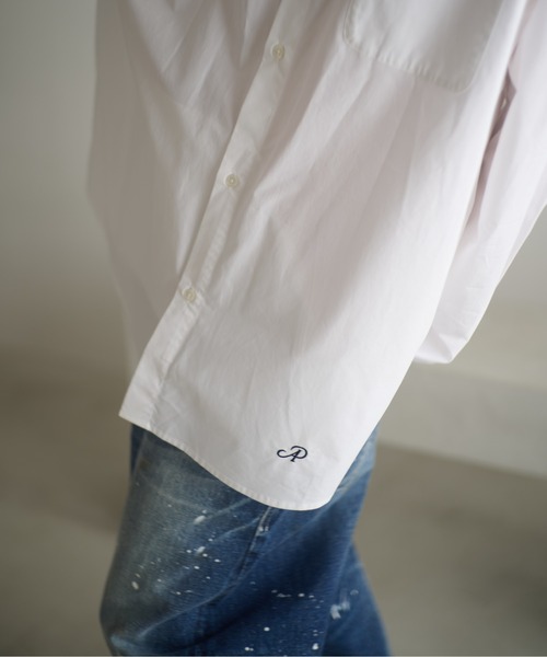 ADAM PATEK（アダムパテック）の「ADAMPATEK/James Fabric typewriter shirt/ジェームスファブリック刺繍入りタイプライターシャツ（シャツ/ブラウス・メンズ・ブラック/ホワイト/ベージュ・1/2）」の5枚目の写真