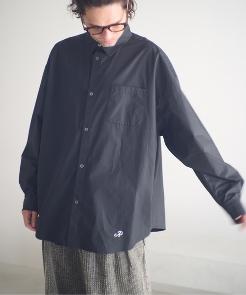 ADAM PATEK（アダムパテック）の「ADAMPATEK/James Fabric typewriter shirt/ジェームスファブリック刺繍入りタイプライターシャツ（シャツ/ブラウス・メンズ・ブラック/ホワイト/ベージュ・1/2）」の10枚目の写真