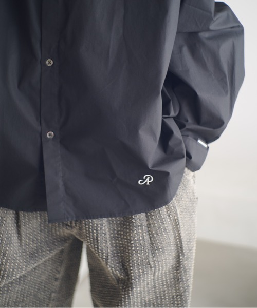 ADAM PATEK（アダムパテック）の「ADAMPATEK/James Fabric typewriter shirt/ジェームスファブリック刺繍入りタイプライターシャツ（シャツ/ブラウス・メンズ・ブラック/ホワイト/ベージュ・1/2）」の11枚目の写真