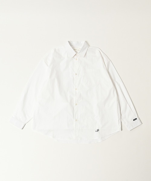 ADAM PATEK（アダムパテック）の「ADAMPATEK/James Fabric typewriter shirt/ジェームスファブリック刺繍入りタイプライターシャツ（シャツ/ブラウス・メンズ・ブラック/ホワイト/ベージュ・1/2）」の8枚目の写真