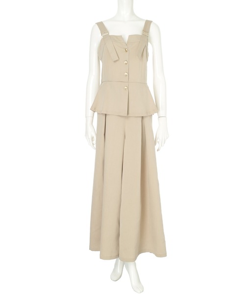 fifth(フィフス)の「ペプラムビスチェ風オールインワン(つなぎ/オールインワン・レディース・ブラック/ベージュ・M/XS)」の15枚目の写真