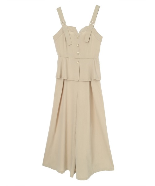 fifth(フィフス)の「ペプラムビスチェ風オールインワン(つなぎ/オールインワン・レディース・ブラック/ベージュ・M/XS)」の18枚目の写真