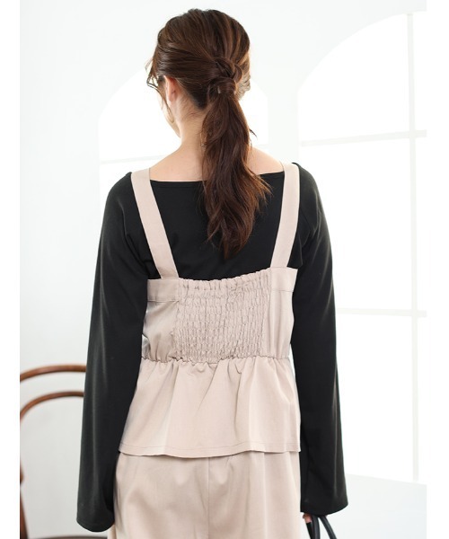 fifth(フィフス)の「ペプラムビスチェ風オールインワン(つなぎ/オールインワン・レディース・ブラック/ベージュ・M/XS)」の7枚目の写真