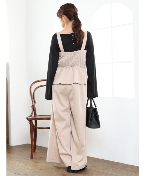 fifth(フィフス)の「ペプラムビスチェ風オールインワン(つなぎ/オールインワン・レディース・ブラック/ベージュ・M/XS)」の12枚目の写真