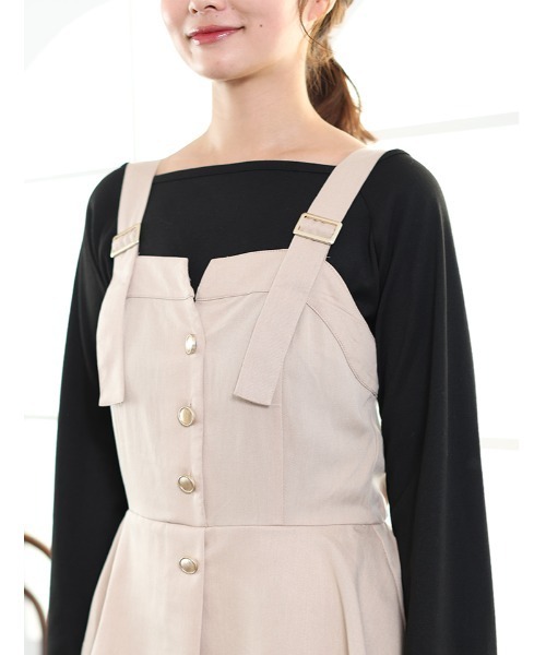 fifth(フィフス)の「ペプラムビスチェ風オールインワン(つなぎ/オールインワン・レディース・ブラック/ベージュ・M/XS)」の17枚目の写真