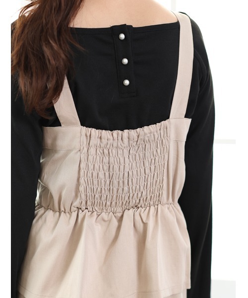 fifth(フィフス)の「ペプラムビスチェ風オールインワン(つなぎ/オールインワン・レディース・ブラック/ベージュ・M/XS)」の21枚目の写真