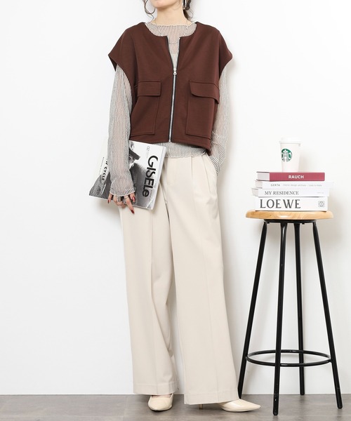 セール】フロントZIPポケットデザインベスト（ベスト）｜FUNALIVE