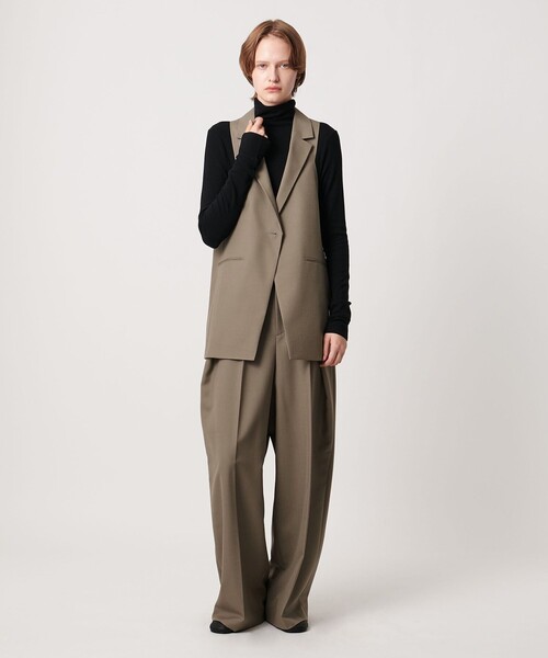 AEWEN MATOPH（イウエン マトフ）の「＜AEWEN MATOPH＞ウールモヘヤ アメリカンスリーブベスト（ベスト・レディース・ベージュ/ブラック・FREE）」の5枚目の写真