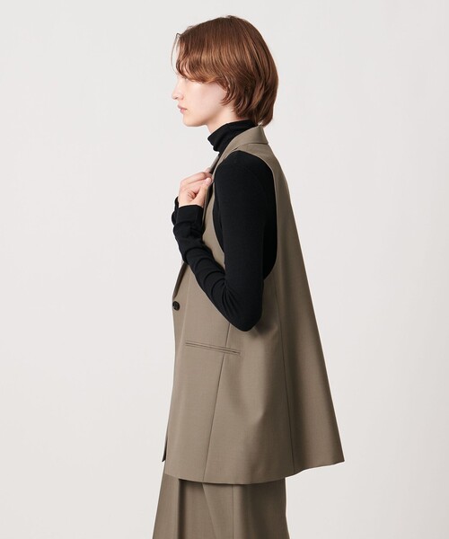 AEWEN MATOPH（イウエン マトフ）の「＜AEWEN MATOPH＞ウールモヘヤ アメリカンスリーブベスト（ベスト・レディース・ベージュ/ブラック・FREE）」の7枚目の写真