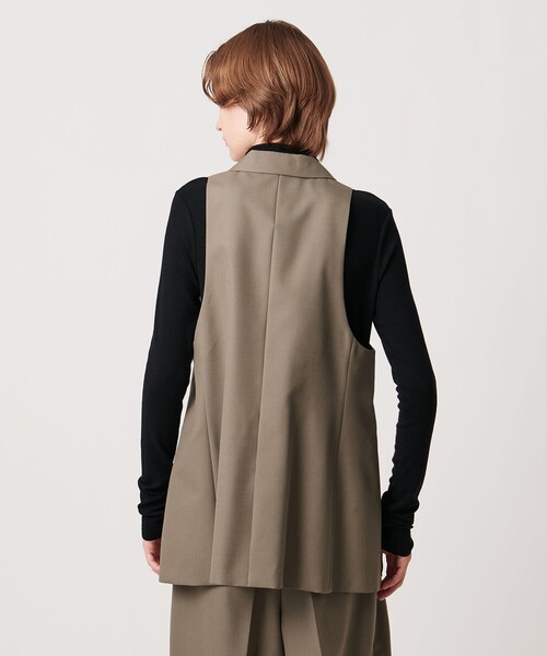 AEWEN MATOPH（イウエン マトフ）の「＜AEWEN MATOPH＞ウールモヘヤ アメリカンスリーブベスト（ベスト・レディース・ベージュ/ブラック・FREE）」の8枚目の写真