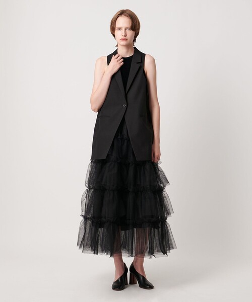 AEWEN MATOPH（イウエン マトフ）の「＜AEWEN MATOPH＞ウールモヘヤ アメリカンスリーブベスト（ベスト・レディース・ベージュ/ブラック・FREE）」の13枚目の写真