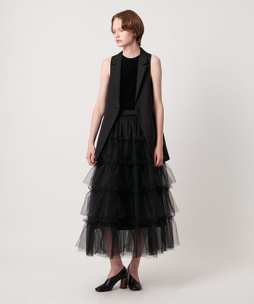 AEWEN MATOPH（イウエン マトフ）の「＜AEWEN MATOPH＞ウールモヘヤ アメリカンスリーブベスト（ベスト・レディース・ベージュ/ブラック・FREE）」の14枚目の写真