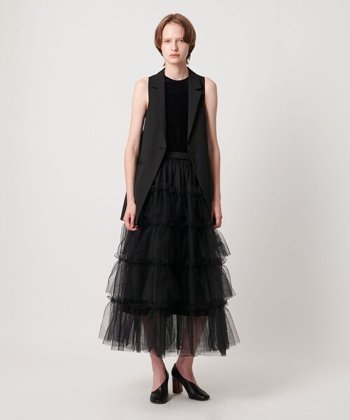 AEWEN MATOPH（イウエン マトフ）の「＜AEWEN MATOPH＞ウールモヘヤ アメリカンスリーブベスト（ベスト・レディース・ベージュ/ブラック・FREE）」の15枚目の写真