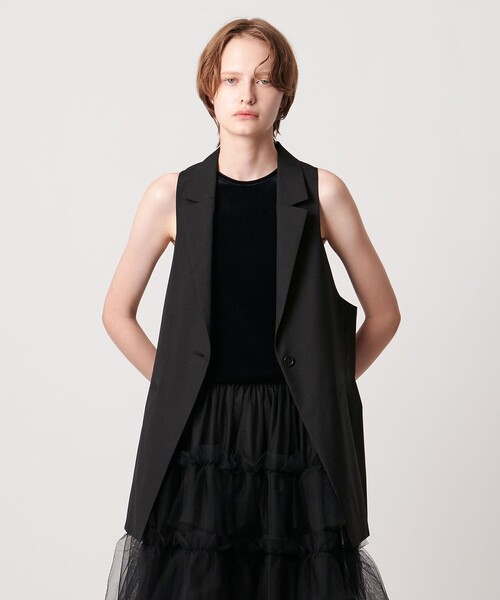 AEWEN MATOPH（イウエン マトフ）の「＜AEWEN MATOPH＞ウールモヘヤ アメリカンスリーブベスト（ベスト・レディース・ベージュ/ブラック・FREE）」の16枚目の写真