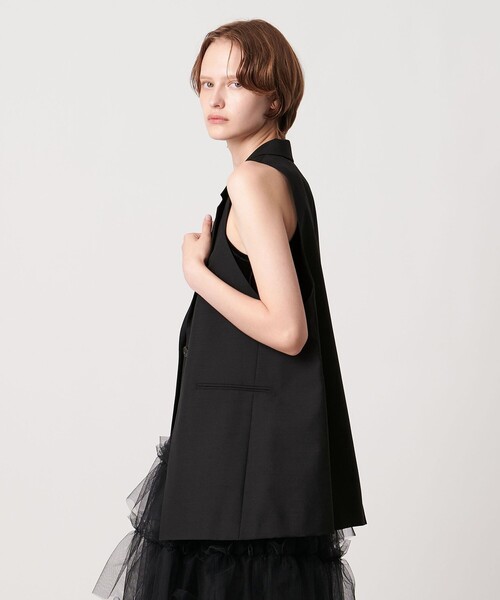 AEWEN MATOPH（イウエン マトフ）の「＜AEWEN MATOPH＞ウールモヘヤ アメリカンスリーブベスト（ベスト・レディース・ベージュ/ブラック・FREE）」の17枚目の写真