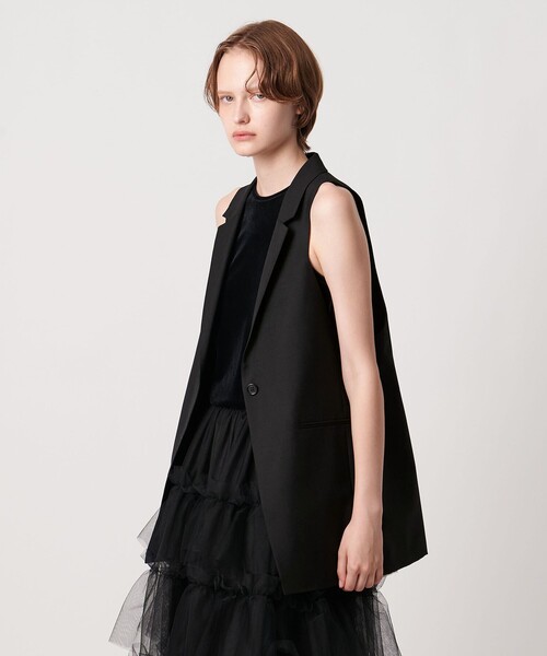 AEWEN MATOPH（イウエン マトフ）の「＜AEWEN MATOPH＞ウールモヘヤ アメリカンスリーブベスト（ベスト・レディース・ベージュ/ブラック・FREE）」の18枚目の写真