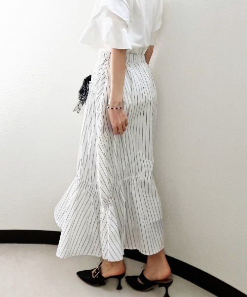 CRYSTAL BALL（クリスタルボール）の「Lace Ribbon Skirt（スカート・レディース・ホワイト系その他/チャコールグレー・FREE）」の8枚目の写真