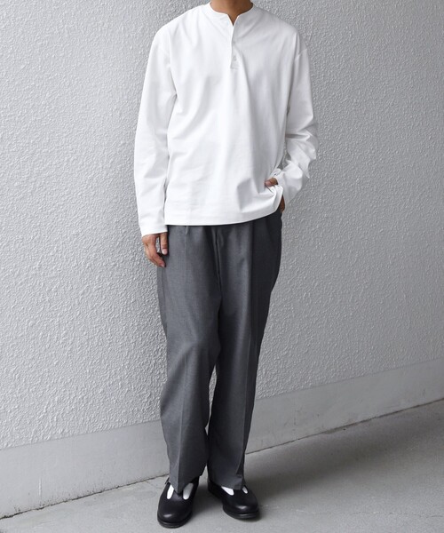 SHIPS any（シップス エニィ）の「SHIPS any:〈抗菌防臭/遮熱等〉マルチファンクション ヘンリーネック Tシャツ(ロンT)◇（Tシャツ/カットソー・メンズ・ブラック/ベージュ/ホワイト/ダークグレー・X-LARGE/LARGE/MEDIUM/SMALL）」の6枚目の写真