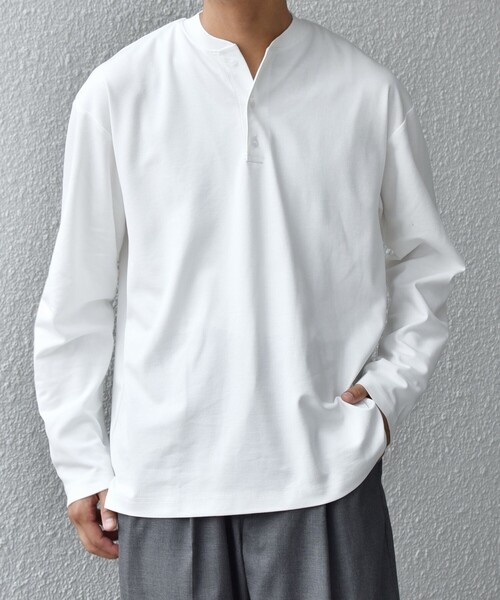 SHIPS any（シップス エニィ）の「SHIPS any:〈抗菌防臭/遮熱等〉マルチファンクション ヘンリーネック Tシャツ(ロンT)◇（Tシャツ/カットソー・メンズ・ブラック/ベージュ/ホワイト/ダークグレー・X-LARGE/LARGE/MEDIUM/SMALL）」の15枚目の写真