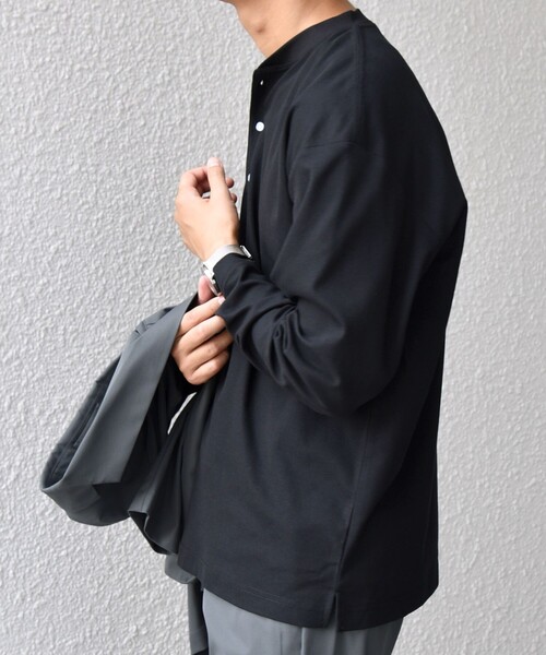 SHIPS any（シップス エニィ）の「SHIPS any:〈抗菌防臭/遮熱等〉マルチファンクション ヘンリーネック Tシャツ(ロンT)◇（Tシャツ/カットソー・メンズ・ブラック/ベージュ/ホワイト/ダークグレー・X-LARGE/LARGE/MEDIUM/SMALL）」の19枚目の写真