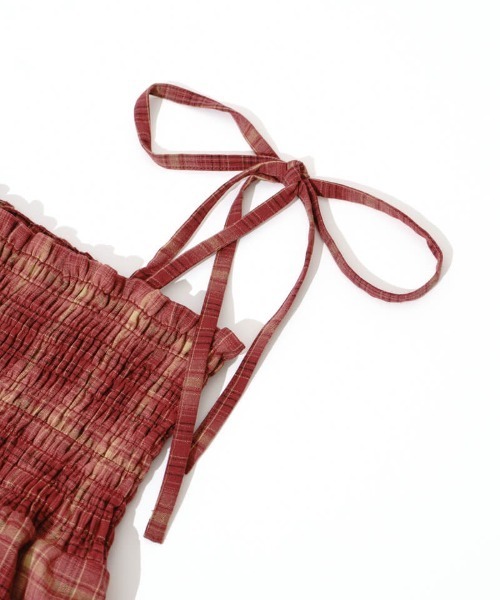 flower（フラワー）の「シックチェックワンピース（ワンピース・レディース・ブラウン/レッド・FREE）」の8枚目の写真