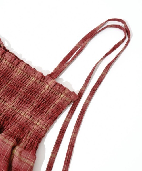 flower（フラワー）の「シックチェックワンピース（ワンピース・レディース・ブラウン/レッド・FREE）」の9枚目の写真