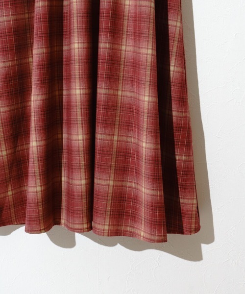 flower（フラワー）の「シックチェックワンピース（ワンピース・レディース・ブラウン/レッド・FREE）」の10枚目の写真