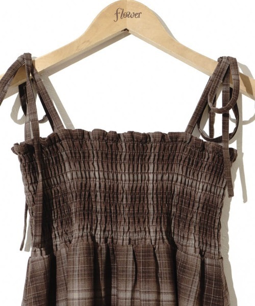 flower（フラワー）の「シックチェックワンピース（ワンピース・レディース・ブラウン/レッド・FREE）」の15枚目の写真
