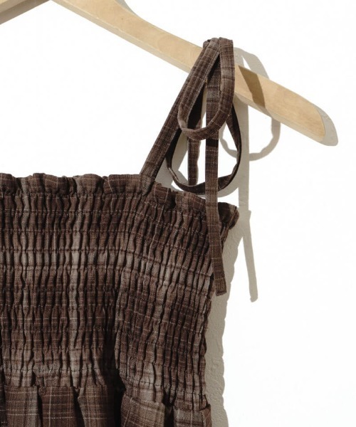 flower（フラワー）の「シックチェックワンピース（ワンピース・レディース・ブラウン/レッド・FREE）」の16枚目の写真