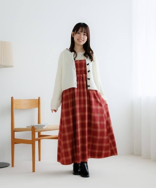 セール】シックチェックワンピース（ワンピース）｜flower（フラワー