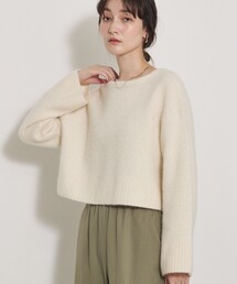 qualite | 「新色登場！上質な肌ざわり」フォックスウールショートプルオーバー/ニット/秋服/冬服/バーガンディ(ニット/セーター)