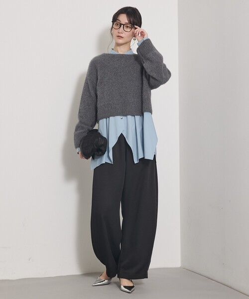 qualite(カリテ)の「「上質な肌ざわり」フォックスウールショートプルオーバー/ニット/秋服/冬服/バーガンディ/ハイゲージニット(ニット/セーター・レディース・チャコールグレー/グリーン/アイボリー/ワイン・フリー)」の14枚目の写真