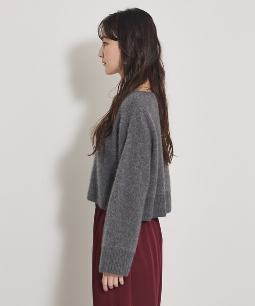 qualite(カリテ)の「「上質な肌ざわり」フォックスウールショートプルオーバー/ニット/秋服/冬服/バーガンディ/ハイゲージニット(ニット/セーター・レディース・チャコールグレー/グリーン/アイボリー/ワイン・フリー)」の17枚目の写真